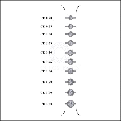 Cushion Cut Halo Lab Diamond Engagement Ring