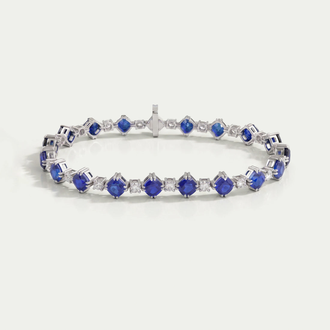 Sapphire Cushion Cut Lab Grown Gemstone Bracelet Bracelet