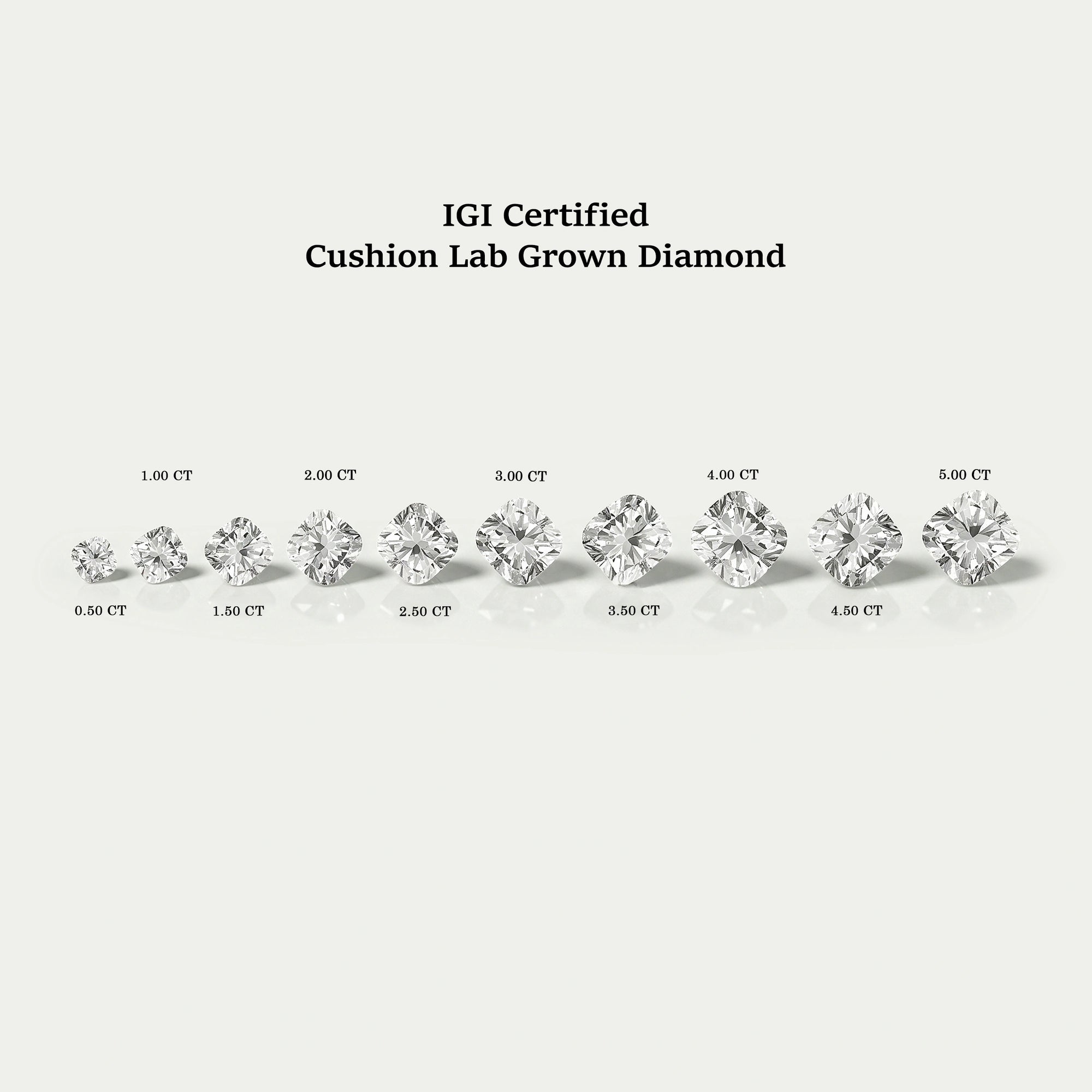 Certified Cushion Cut Lab Grown Diamond