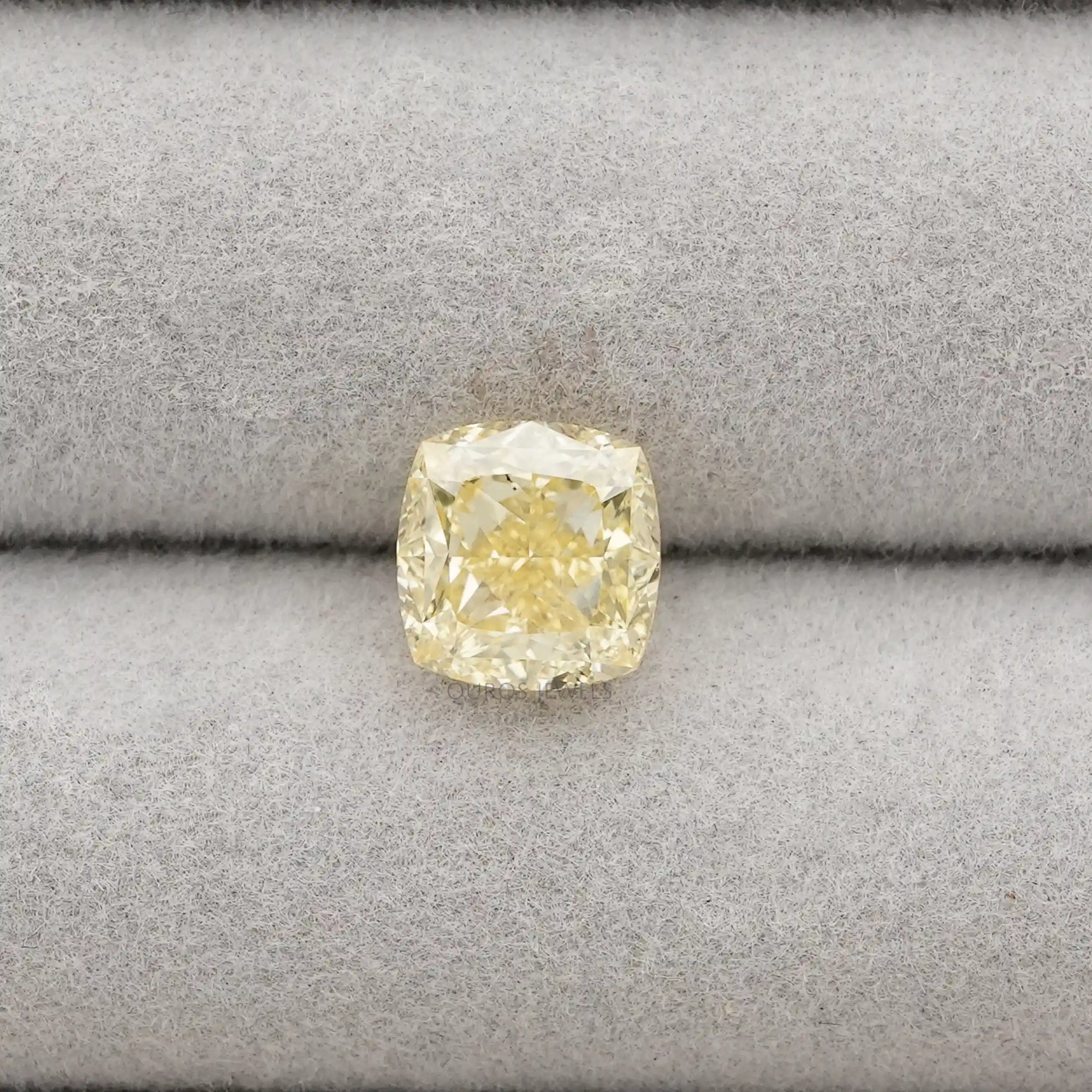 Fancy Vivid Yellow Cushion Loose Lab Grown Diamond