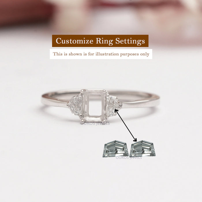 Step Cut  Cadillac Shape Lab Diamond  Matching  Pair