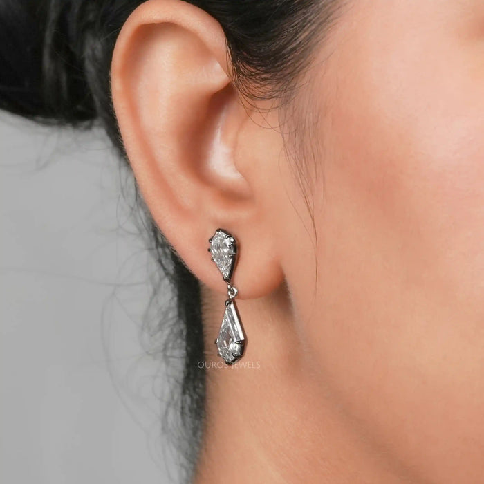 Boucles d'oreilles pendantes et pendantes en forme de poire et de cerf-volant