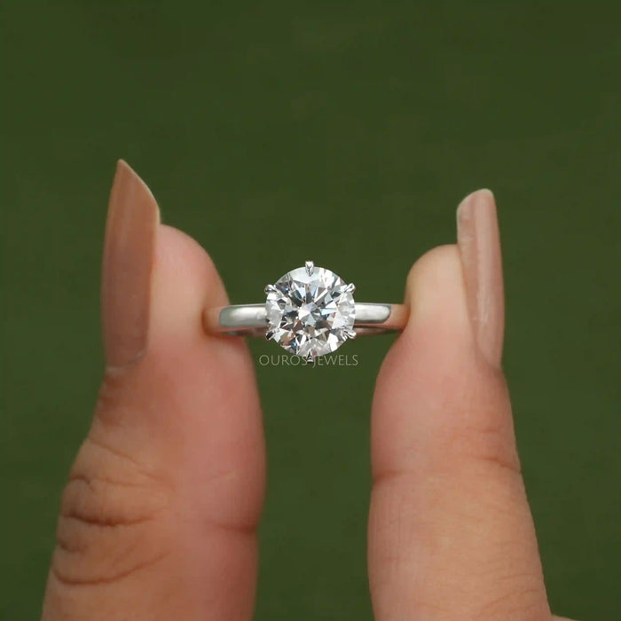 Six Prong Round Cut Solitaire Diamond Ring