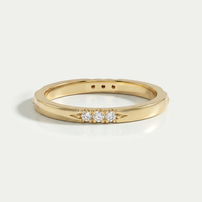 Round Cut Dainty Wedding Ring