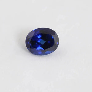 Blue Sapphire Oval Cut Lab Grown Gemstone