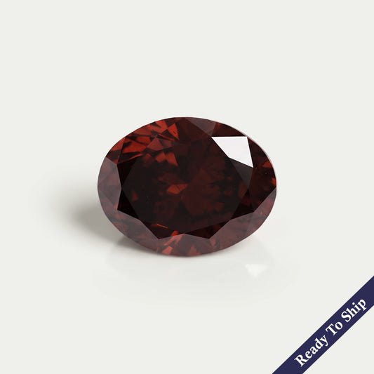 1.76 CT Oval Cut Lab Grown Dark Brown Diamond