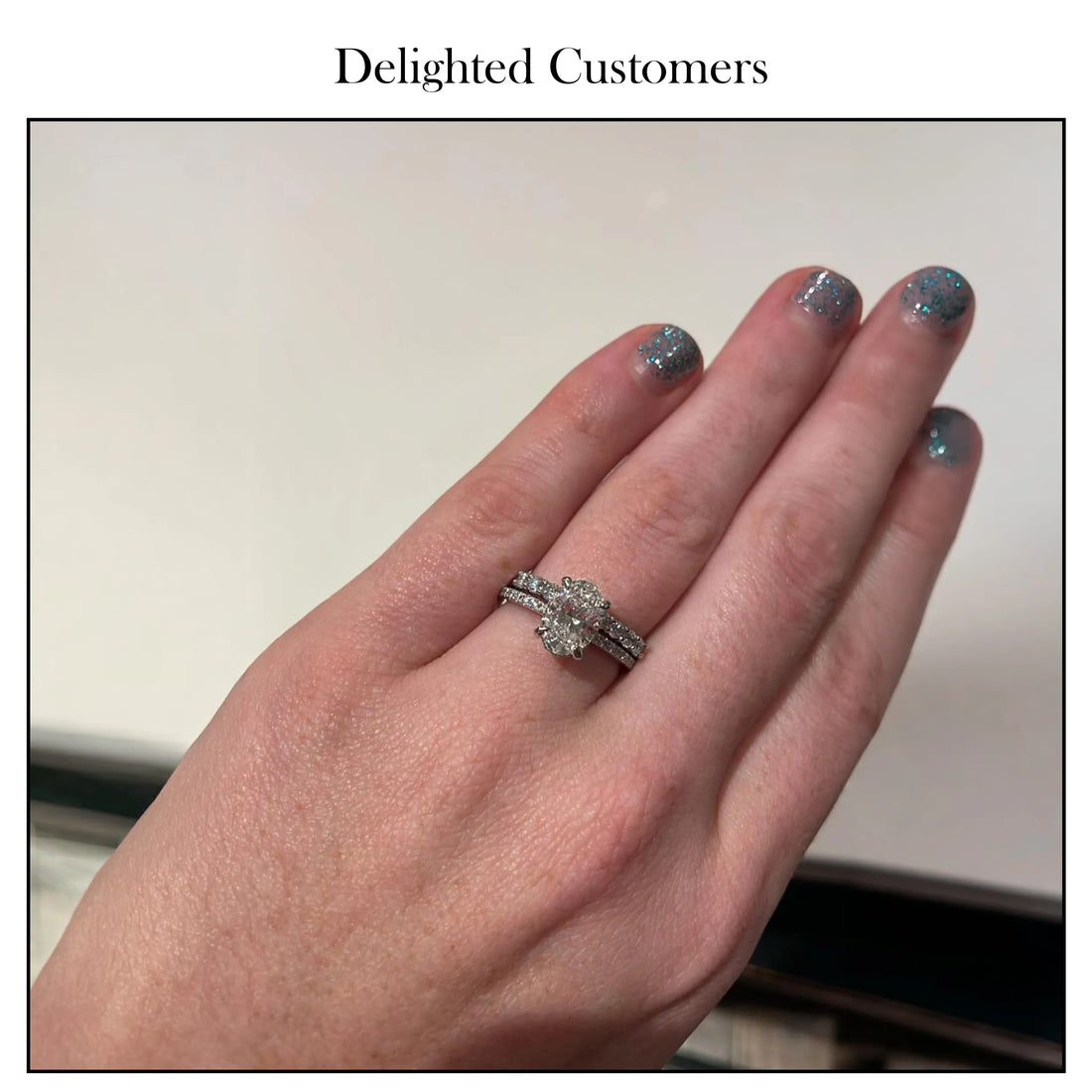 Oval Shape Solitaire With Accent Ring