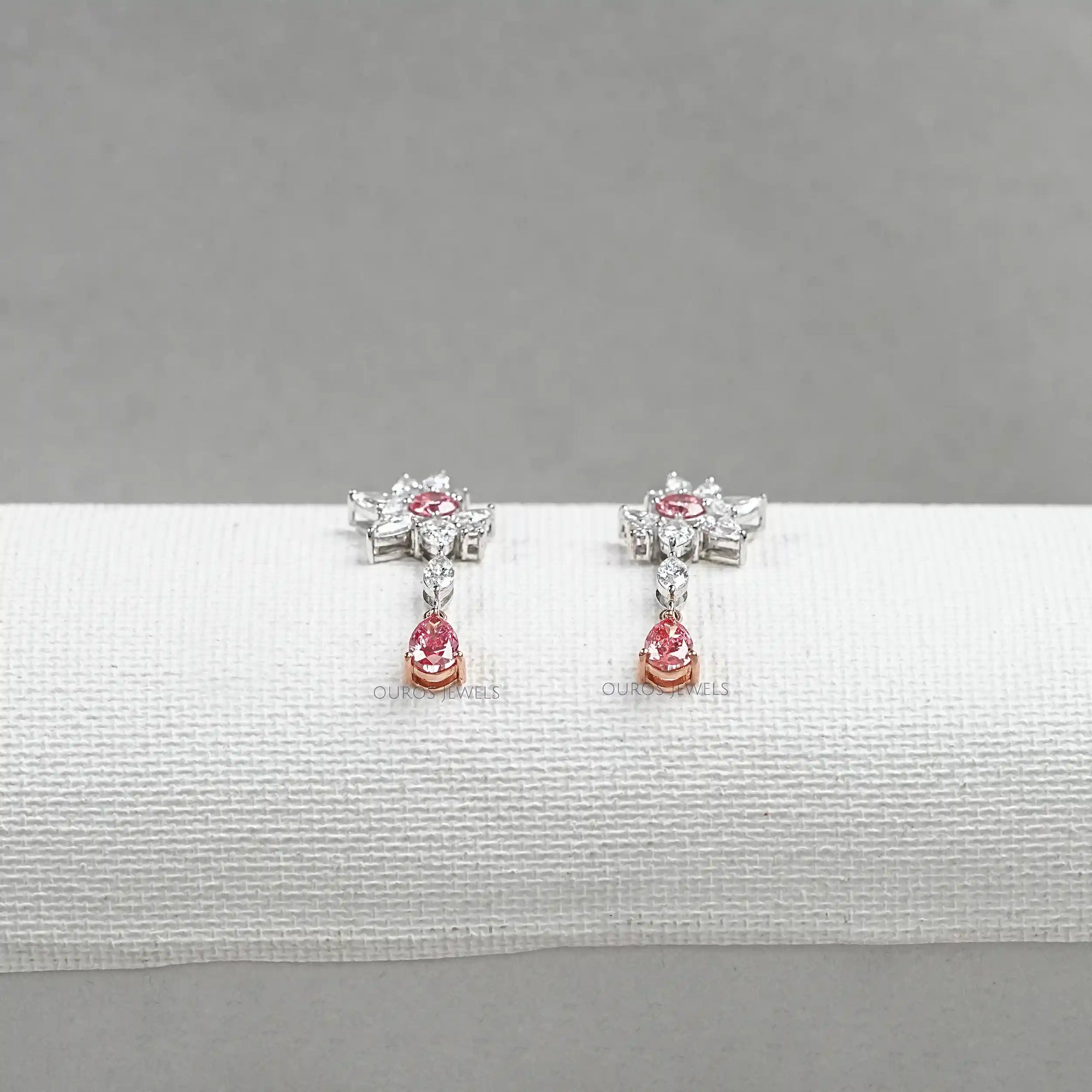 Multi Shape Lab Diamond Cluster Earrings Earrings
