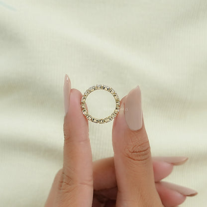 Oval And Round Diamond Eternity Band Ring