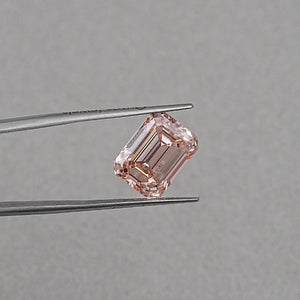 Diamant de laboratoire taille émeraude rose - 10,08 ct certifié