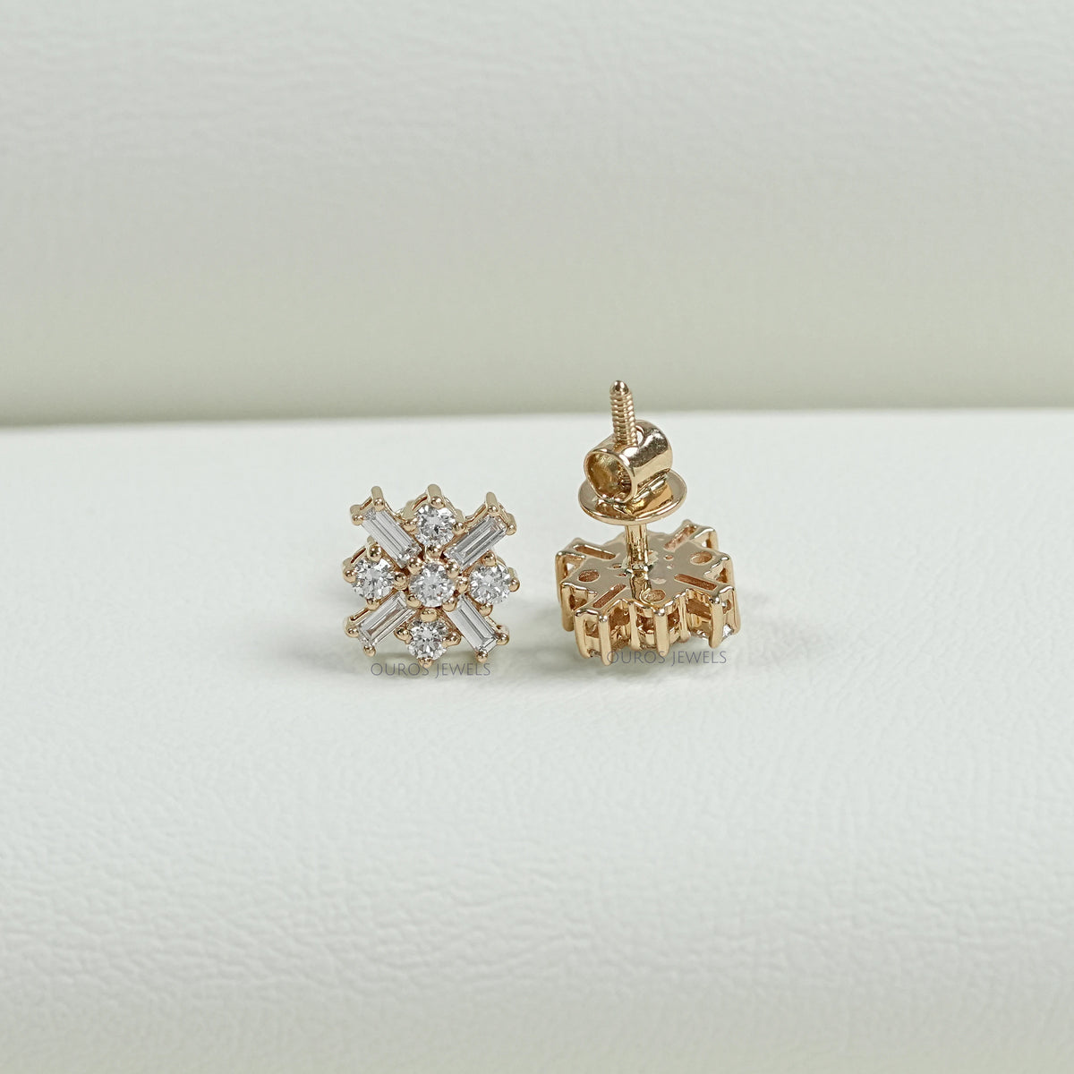 Antique Baguette Cut Lab Diamond Earrings Earring