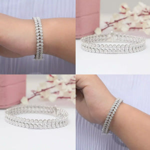 Bracelet de tennis avec diamants ronds de laboratoire