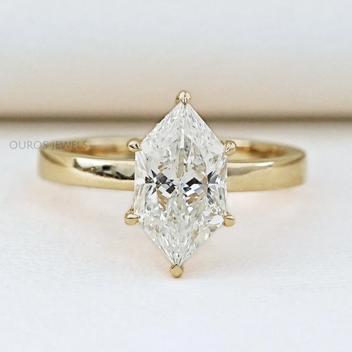 front view of dutch marquise cut diamond hidden halo engagement ring with prong setting