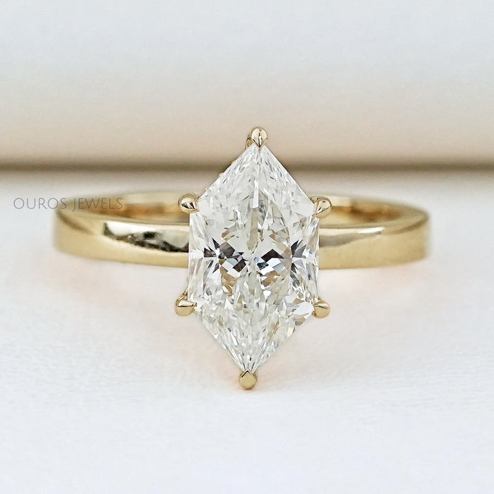 front view of dutch marquise cut diamond hidden halo engagement ring with prong setting