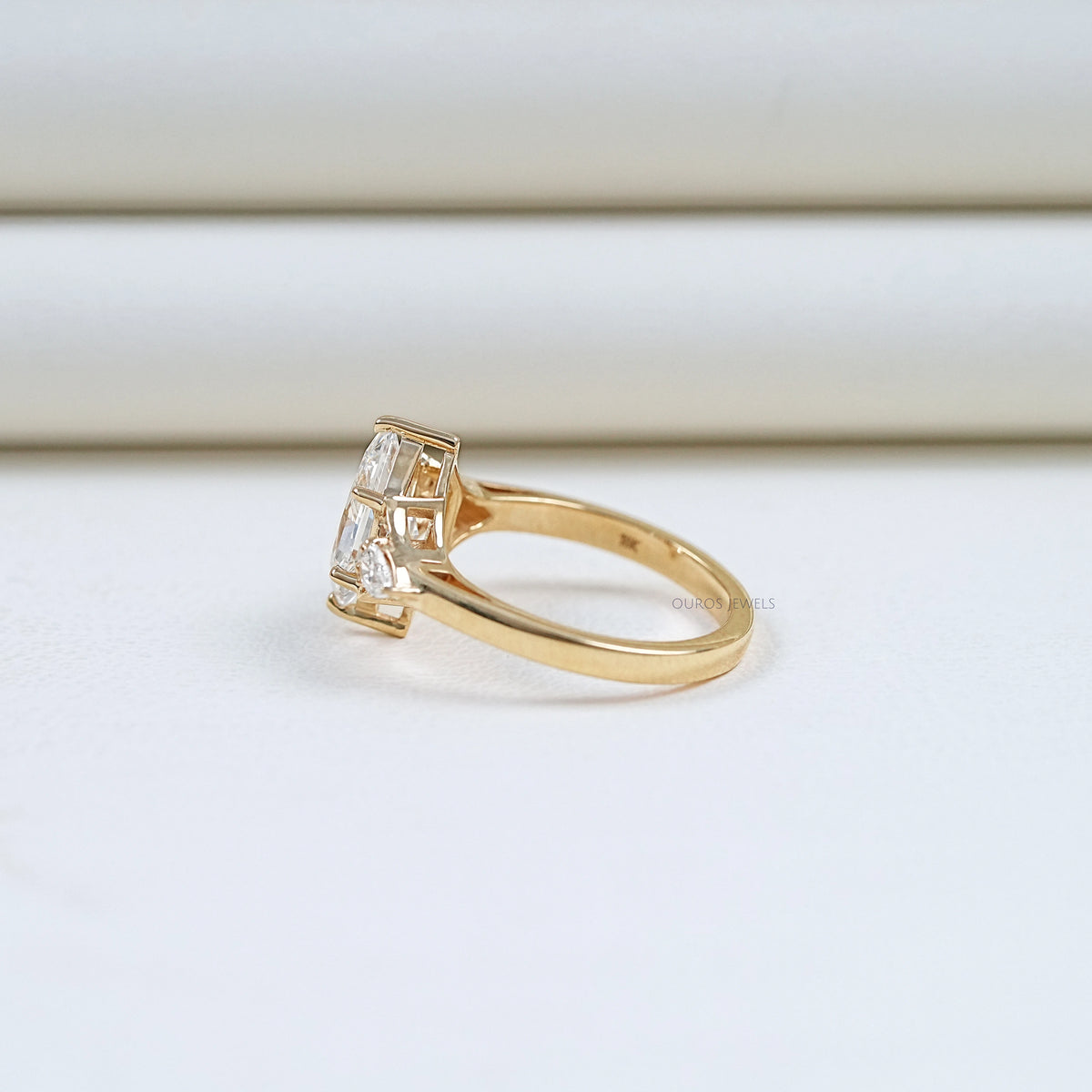 Dutch Marquise Cut Three Stone Engagement Ring Ring