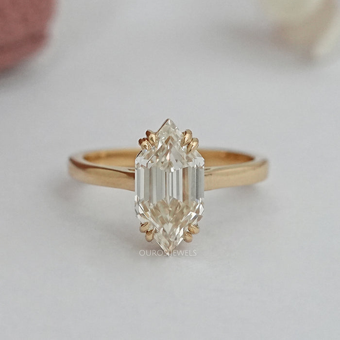 front view of dutch marquise cut lab diamond engagement ring