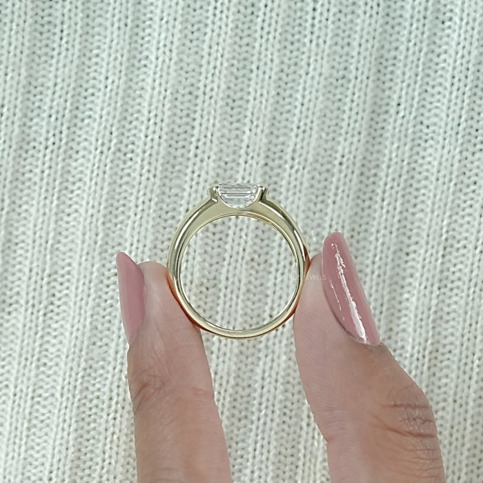 East West Emerald Lab Diamond Wide Band