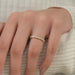 East West Radiant Diamond Bezel Wedding Band Ring