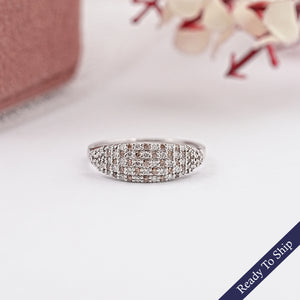 Chocolate Round Pave  Set  Diamond  Ring