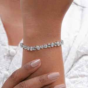 Bracelet brillant avec diamants de laboratoire multiformes