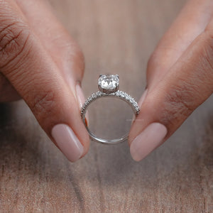 Old Mine Cushion Cut Solitaire Accent Bridal Ring Set