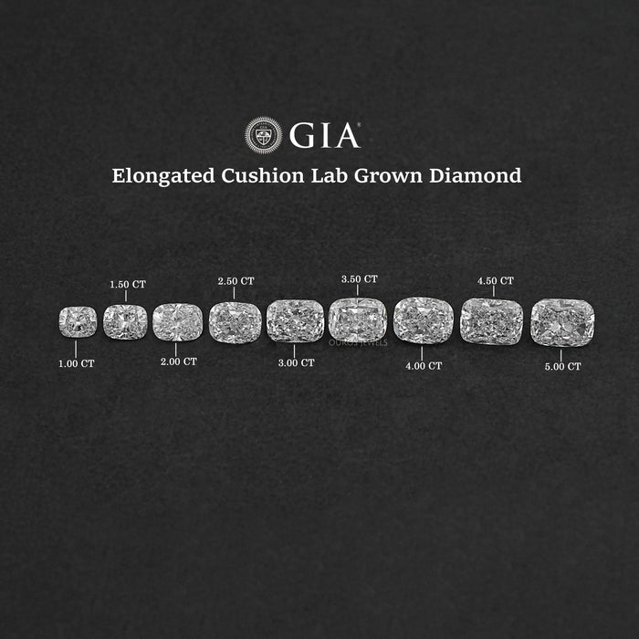 Certified Elongated Cushion Cut Lab Grown Diamond