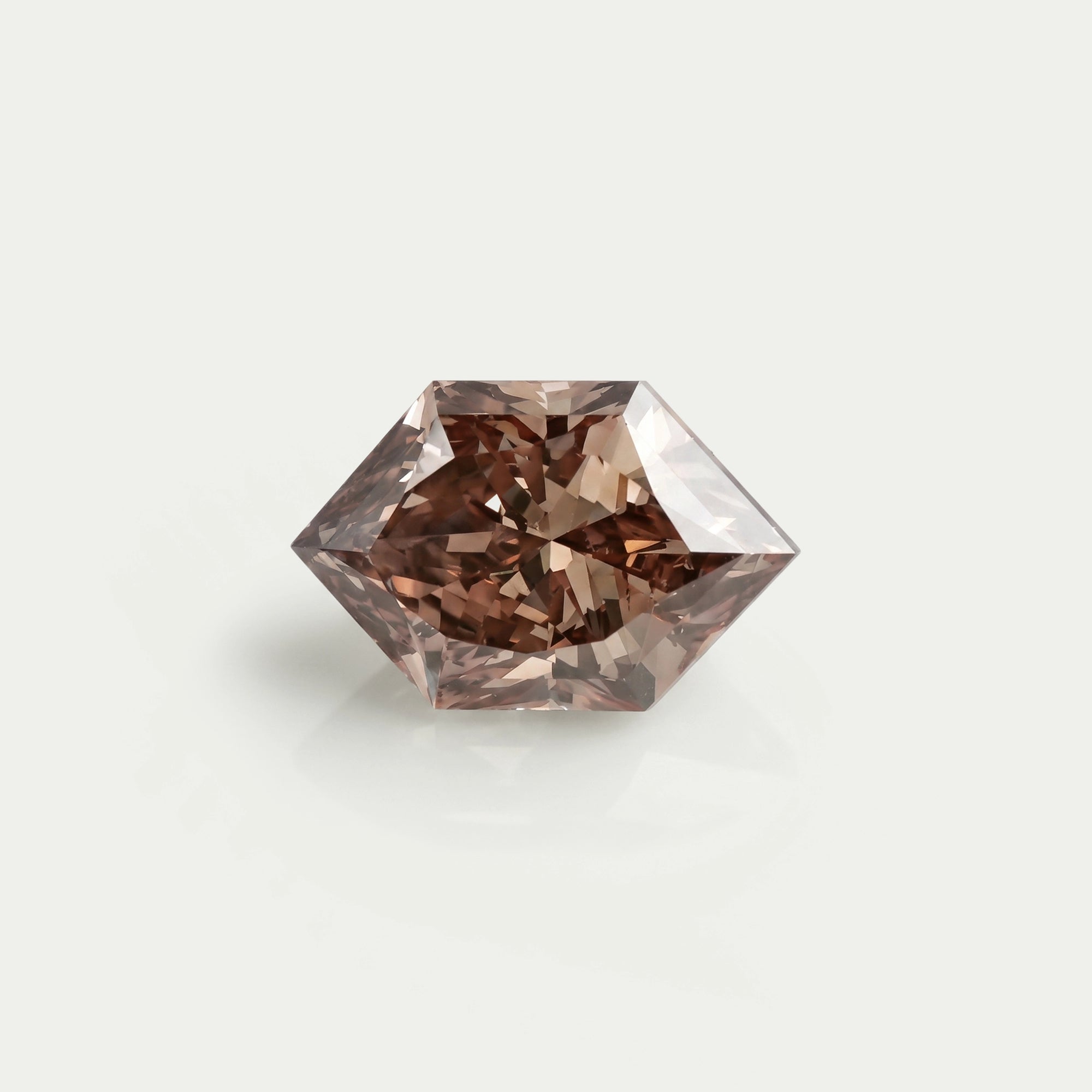 Champagne Elongated Brilliant Hexagon Lab Diamond Loose