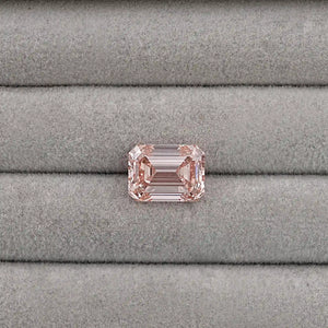 Diamant de laboratoire taille émeraude rose - 10,08 ct certifié