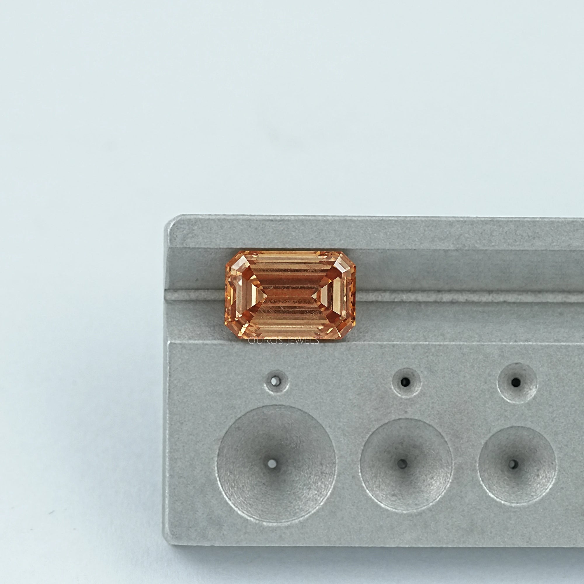 Champagne Emerald Cut Lab Grown Diamond Loose