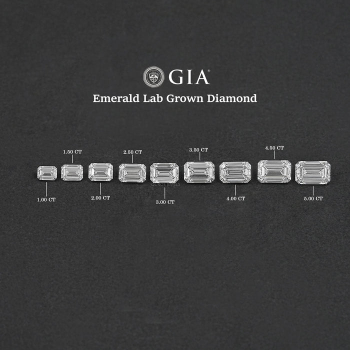 Diamant de laboratoire taille émeraude certifié IGI