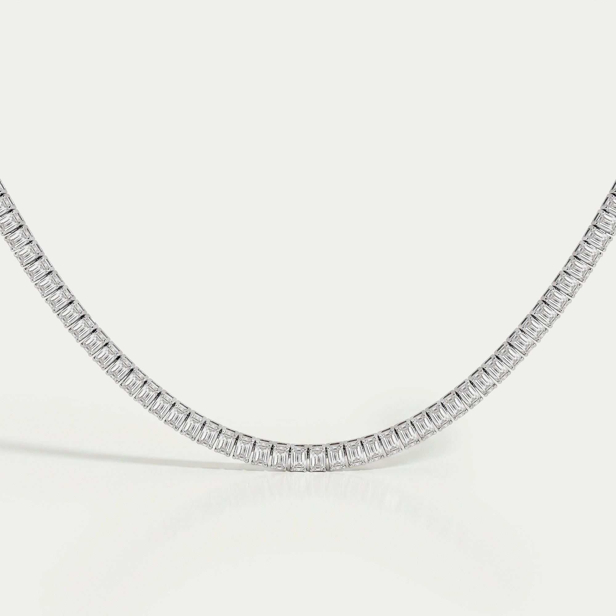 Emerald Lab Grown Diamond Tennis Necklace Necklaces