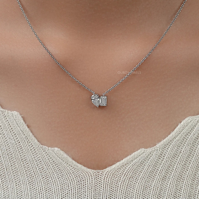 Pear And Emerald Lab Diamond Toi Moi Pendant