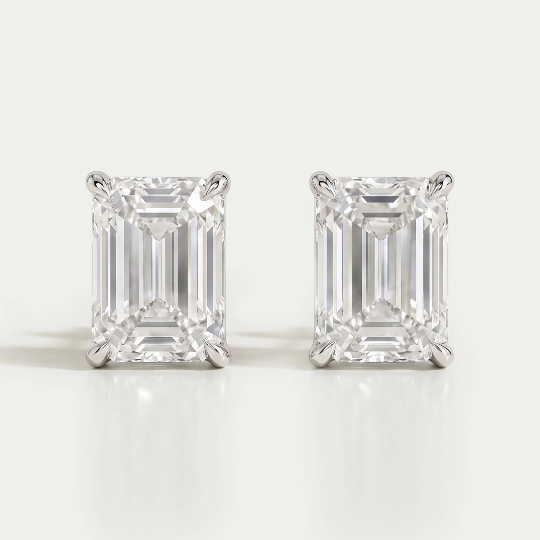 Emerald Cut Lab Grown Diamond Stud Earrings Earring