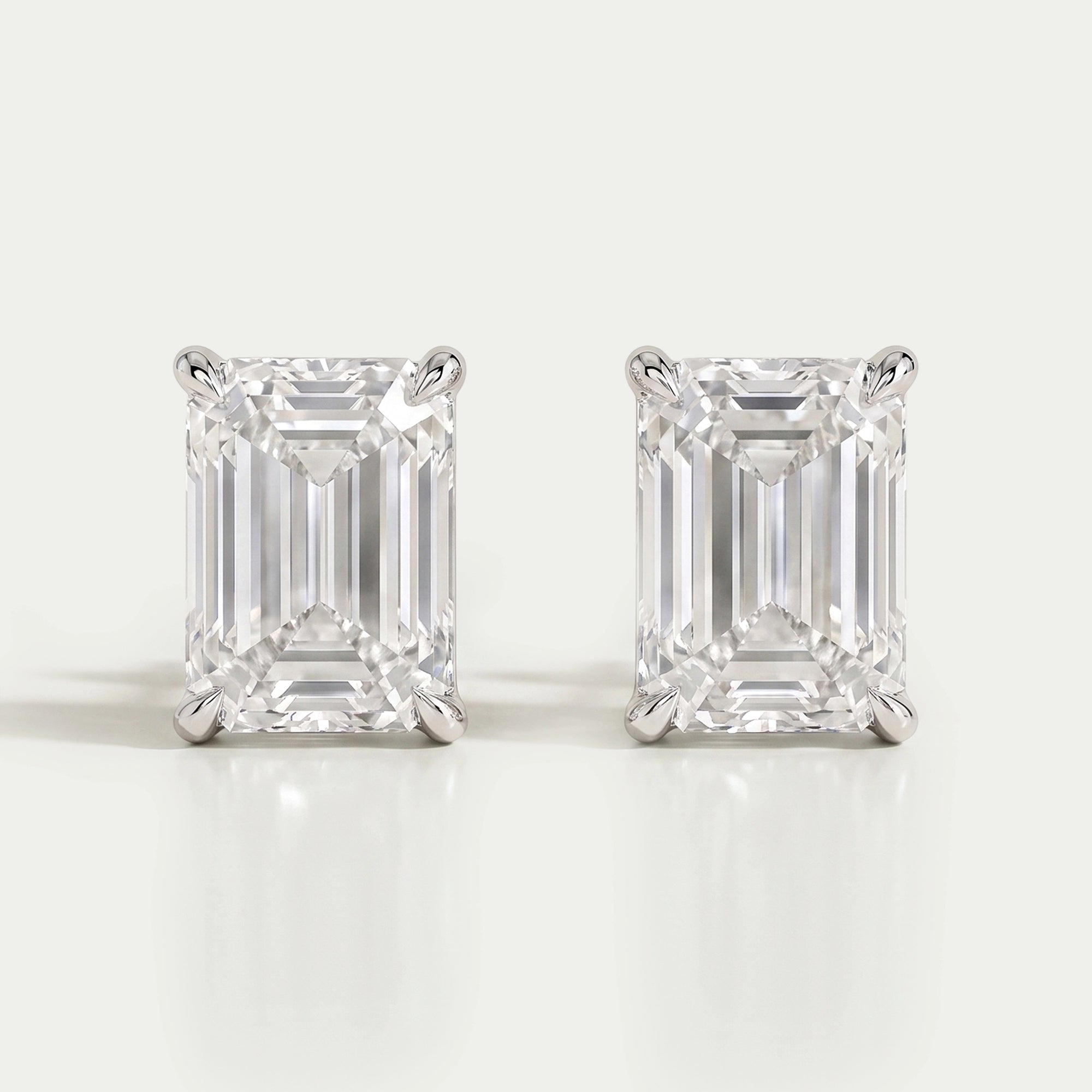 Emerald Cut Lab Grown Diamond Stud Earrings Earring