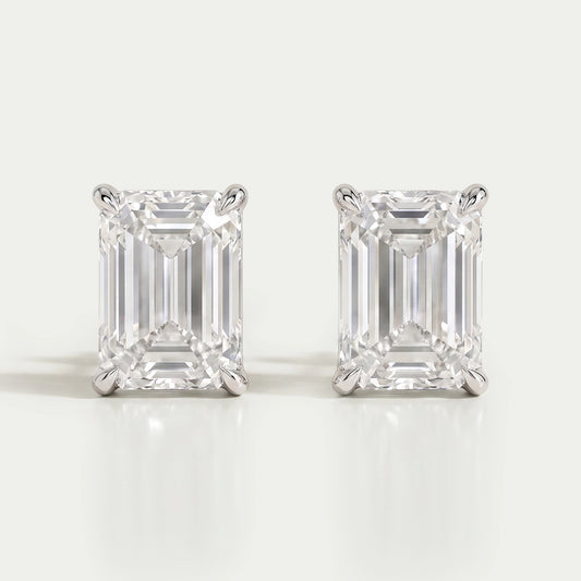 Emerald Cut Lab Grown Diamond Stud Earrings Earring