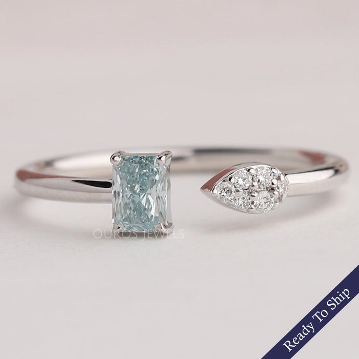 Radiant Cut Open Cuff Ring