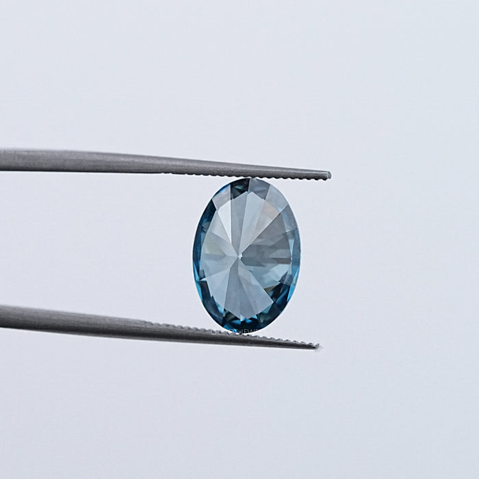 Fancy Deep Blue Oval Lab Grown Loose Diamond