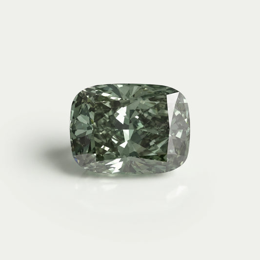 Fancy Deep Green Cushion Lab Diamond Loose