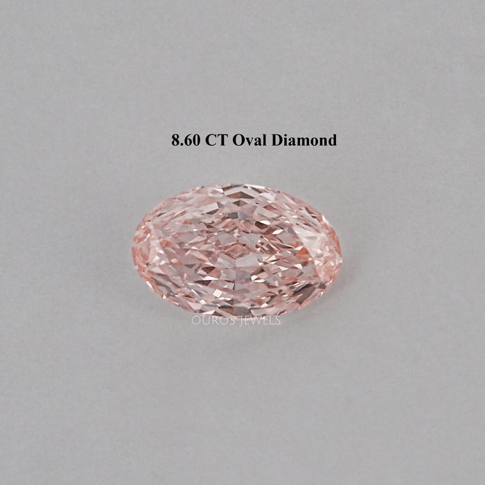 Diamant de laboratoire taille ovale rose intense fantaisie
