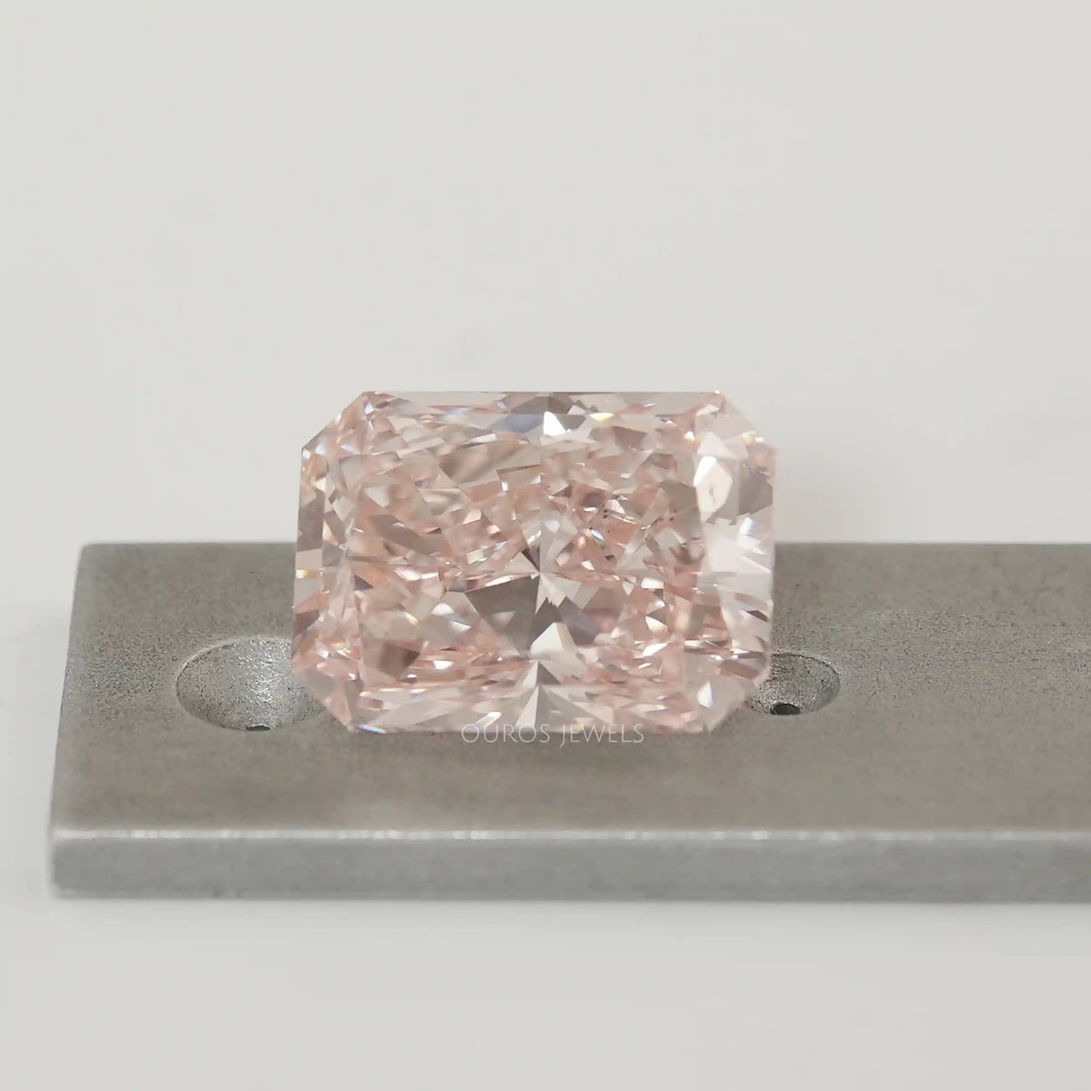 8.04 Carat Certified Radiant Cut Fancy Intense Pink Diamond