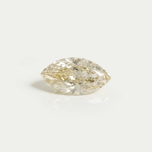 Diamant de laboratoire taille marquise jaune intense fantaisie