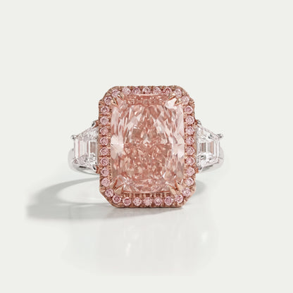 Cushion Shape Lab Diamond Halo Engagement Ring