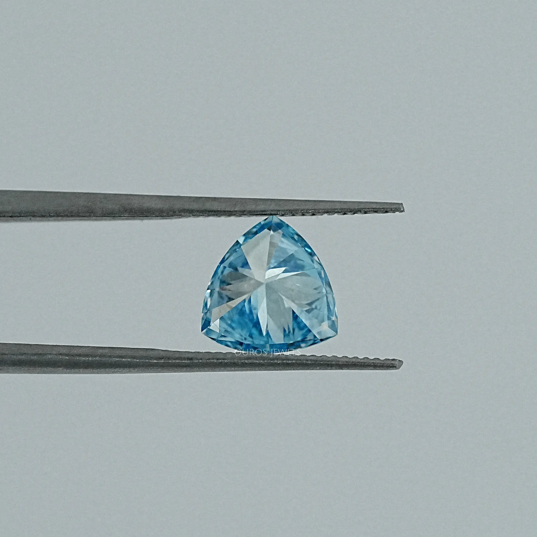 Fancy Vivid Blue Trillion Cut Lab Grown Diamond Loose