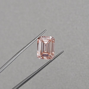 Pink Emerald Cut Lab Diamond - 10.08 CT Certified