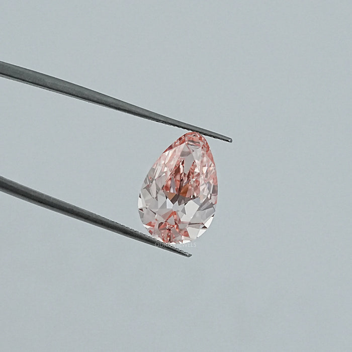 Fancy Vivid Pink Old Mine Pear Lab Grown Diamond