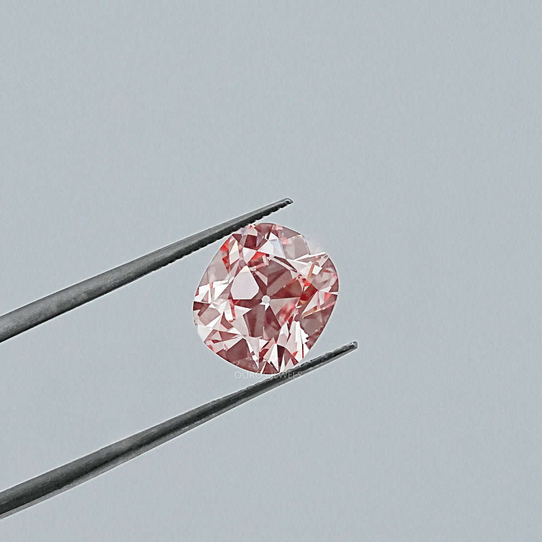 Fancy Vivid Pink Old Mine Cushion Lab-Diamond Loose