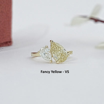 Two Pear Diamond Toi Et Moi Ring Ring