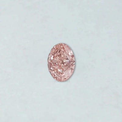 Diamant de laboratoire taille ovale rose intense fantaisie