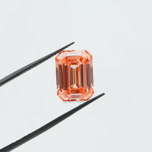 [Pink Emerald Cut Lab grown Diamond]-[Ouros Jewels]