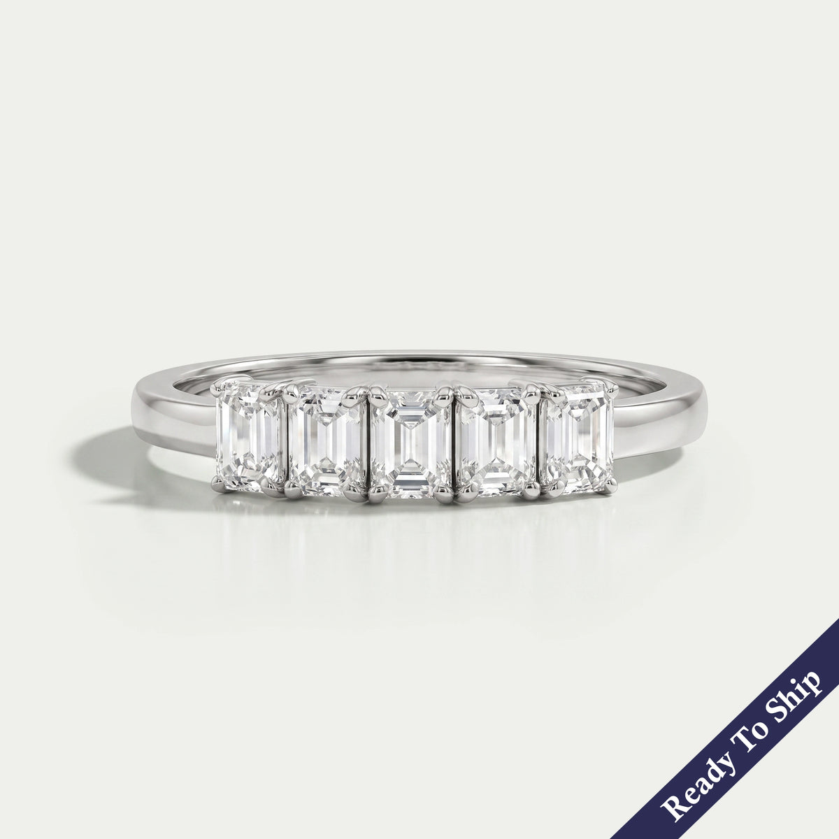 Five-Stone Emerald Wedding Ring